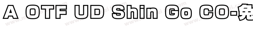 A OTF UD Shin Go CO字体转换